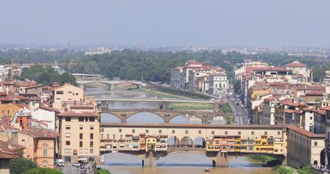 Florence Ponte Vecchio Bridge, Old Ponte Vecchio bridge in Florence