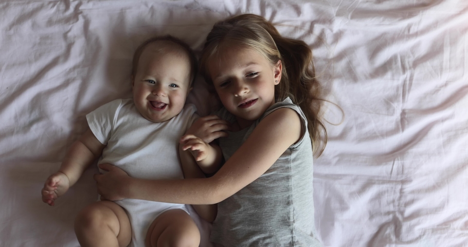 Little Caucasian Girl Blonde Hair Her Stock Footage Video (100% Royalty ...