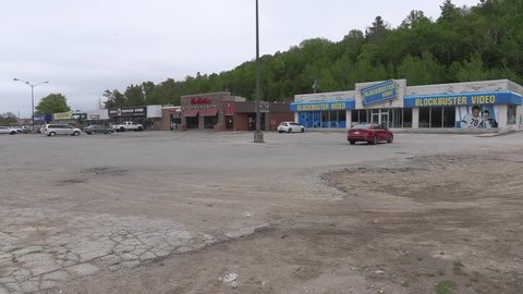 Owen sound, Ontario, May 20211 Last Blockbuster movie video rental store in Canada sits empty since bankruptcy and closure in 2011. 