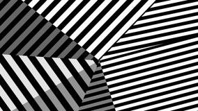 kaleidoscope of black and white stripes 
