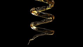 Alcohol Gold beer liquid spiral splash on black 4k - Powered by Shutterstock - Get 15% off with code: PIKWIZARD15