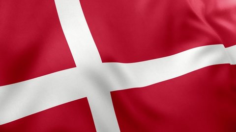 Denmark flag video. 3d Denmark Flag Slow Motion video. Denmark Flag Blowing Close Up. Flags Motion Loop HD resolution Denmark Background.