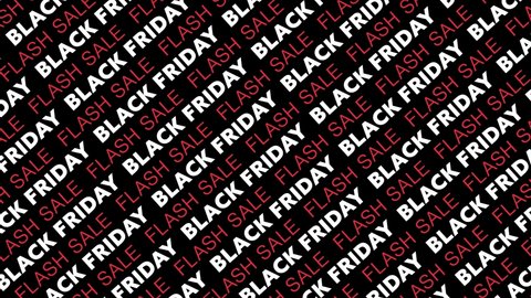 Black Friday flash sale advertising typography loop animation