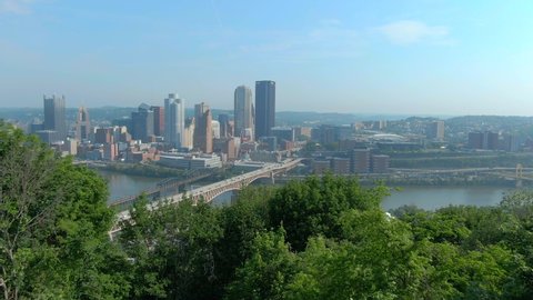 Pittsburgh, PA Skyline, 4k Aerial