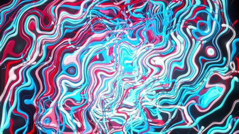 Digital 3d render chaos from curves bright stripes merging into wave. Futuristic space shifting with electric discharges motion. Diffuse streams energetic ink in dynamic dance.