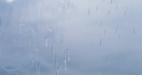 CU Raining on Window. High quality