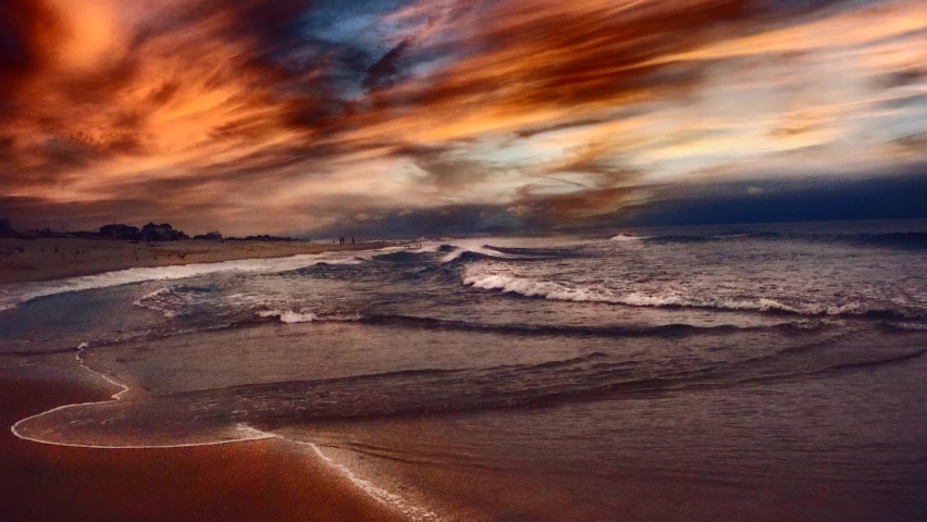 3d animation Beautiful sunset over ocean shore - Powered by Shutterstock - Get 15% off with code: PIKWIZARD15