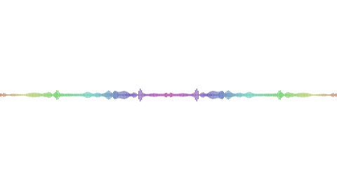 Sound wave or frequency digital isolated on white background. pastel color digital sound wave equalizer. Audio technology wave concept and design under the concept of pastel color emphasize simplic