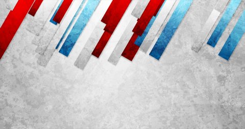 Blue red stripes grunge tech geometric abstract motion background. Seamless looping. Video animation 4K 4096x2160