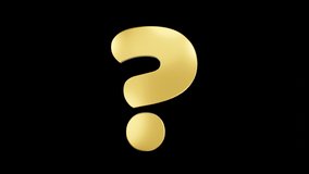3D question mark icon spinning. Alpha channel. Seamless looping.	
 - Powered by Shutterstock - Get 15% off with code: PIKWIZARD15
