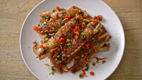 Stir-fried Mantis Shrimp or Crayfish with Chilli and Salt - Seafood style