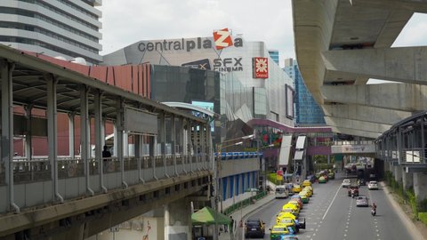 Bangkok,Thailand-May 24, 2021: Central Plaza Ladprao lacated in Phahon Yothin Road, Chatuchak, Bangkok, Thailand. Near Horwang School, BTS Ha Yeak Lat Pharo Interchange Station.