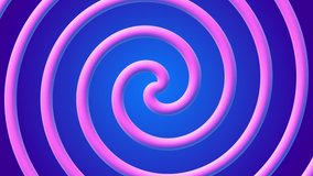 3d Hypnotizing Spiral. Colorful Abstract Background. 4K Looping Background Animation.