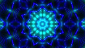 Glowing pulsing blue mandala. Seamless loop - Powered by Shutterstock - Get 15% off with code: PIKWIZARD15