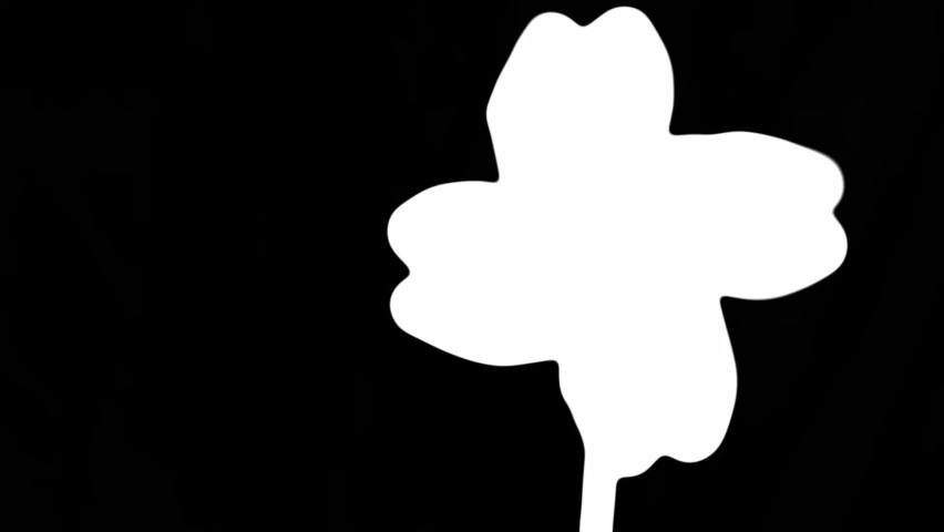 Islated white silhouette of windmill toy.