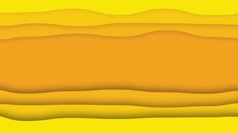 4k 3D animation of rows and rows of colorful popping yellow stripes rippling. Colorful wave gradient animation. 3D animation of yellow surface made of waving lines, loopable abstract motion.