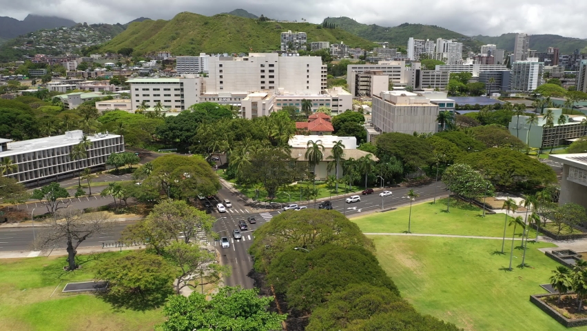 Cinematic 4K aerial drone footage of The Queen