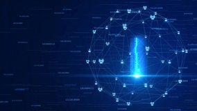 6G high-speed connection Loop Animation. Digital data network connections and global communication. data analysis. Technology data binary code network conveying connectivity background concept. - Powered by Shutterstock - Get 15% off with code: PIKWIZARD15