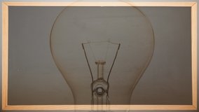 Animation of light bulb and scientific formule data processing. global science, ideas and research concept digitally generated video.