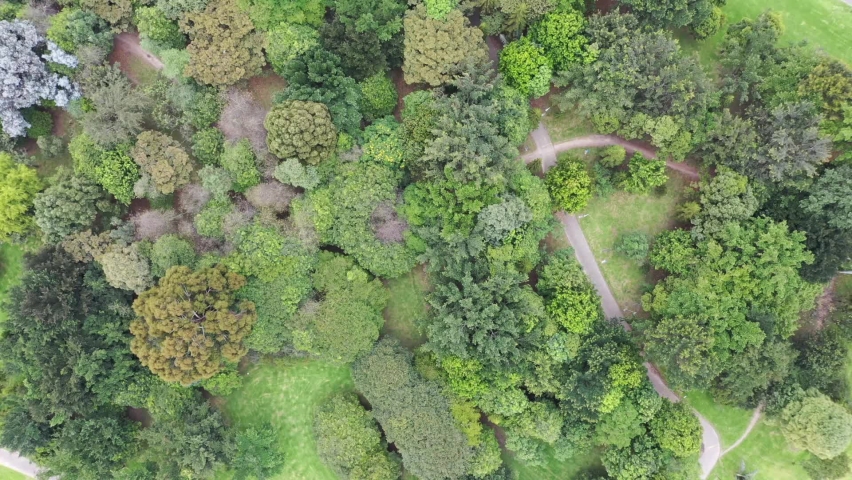 Aerial views of Simon Bolivar Park in Bogota, Colombia.