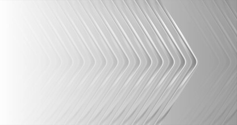 Grey white technology motion design with silver glossy arrows. Seamless looping. Video animation 4K 4096x2160