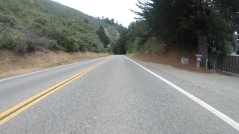 Car Point Pf View Shot Of Road By Cliff - Sacramento, California