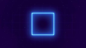 80s style Background. Square neon frame. Retro Futurism with Neon Lights. Looping Animation - Powered by Shutterstock - Get 15% off with code: PIKWIZARD15
