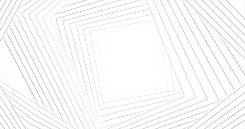 Abstract white minimal motion background with black geometric lines. Seamless looping. Video animation 4K 4096x2160