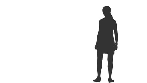 Silhouette Of A Woman Walking の動画素材 ロイヤリティフリー Shutterstock