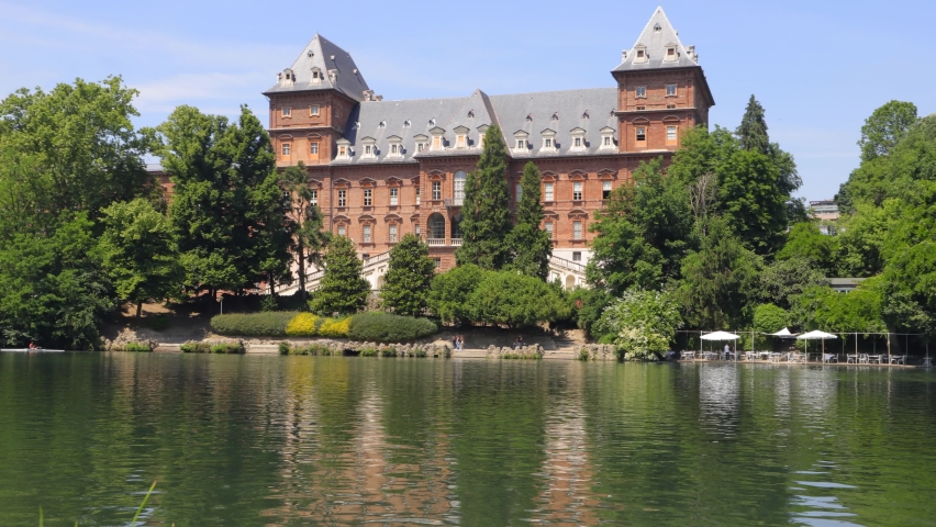 Castle of Valentino placed in Turin city in Italy 