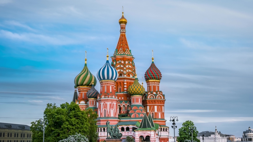 St. Basil's Cathedral, Amazing hyperlapse in moscow.
