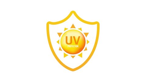 Uv radiation, great design for any purposes. Danger warning icon. Arrow icon. Uv radiation for concept design. Motion graphics.