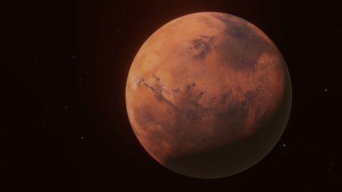 Fly through in space from Earth to Mars.60fps