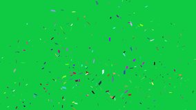 Colorful Isolated Confetti Falling Explosion Particles Blast Realistic Joyful On Transparent Background, Green Screen, Alpha Matte Channel. Can Easily Put It Into Scene Or Video - Powered by Shutterstock - Get 15% off with code: PIKWIZARD15
