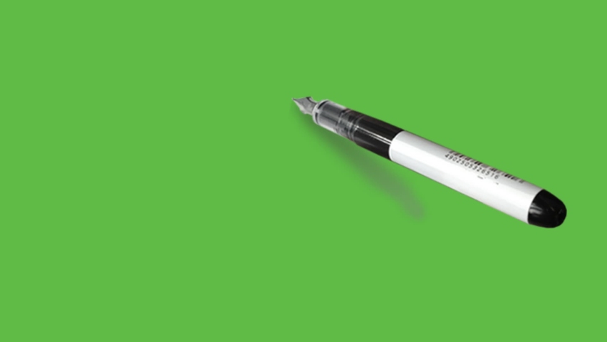 Drawing a frog in black and blue colour combination on abstract green background
