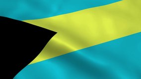Video of Realistic Bahamas flag