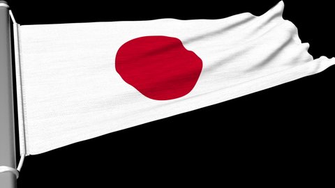 The flag of Japan flutters with the force of the continuous surge of freckles.