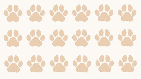 Paw print seamless. Traces of Cat Textile Pattern. Cat footprint seamless pattern. Pet paw pattern with flat icons. color animal tracks texture. Dog, cat footprint background, abstract foot print