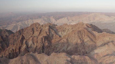 Aerial footage over Solomon's mountains Near eilat
South Israel Rocky Mountains, drone view
