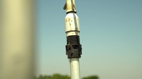 Closeup Of Weather Station Used To Monitor Weather And Temperature.