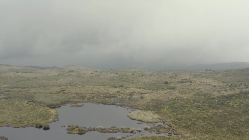 Paramo pond - Bogota Colombia - Aerial view