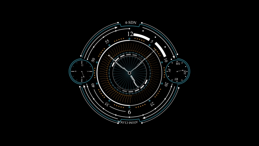 User interface elements..Hud elements...Clock animation..overlay elements...Circular Clock