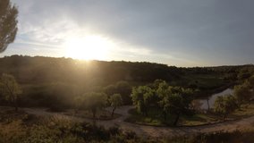 Sunset Time Lapse on the farm, Alentejo, Portugal 4k 
