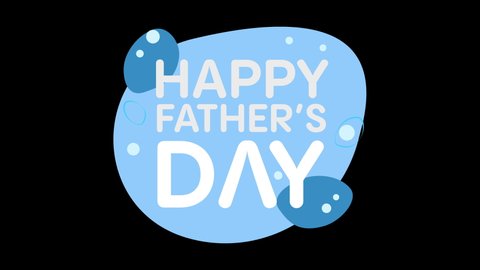 Happy Father's Day Holiday Handwriting Animation on a  Background with Moustache Illustration. Looping handmade calligraphy greeting card for The Best Dad, 4k video animated
