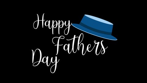 Happy Father's Day Holiday Handwriting Animation on a  Background with Moustache Illustration. Looping handmade calligraphy greeting card for The Best Dad, 4k video animated