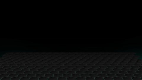 Gradient hexagonal floor animated dark background