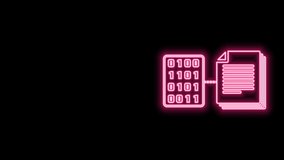 Glowing neon line Smart contract icon isolated on black background. Blockchain technology, cryptocurrency mining, bitcoin, altcoins, digital money market. 4K Video motion graphic animation. - Powered by Shutterstock - Get 15% off with code: PIKWIZARD15