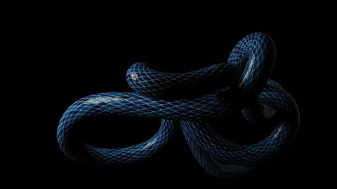 Loopable 3D rendering of a slithering snake body