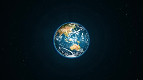 Realistic Earth Spin for news or project or for documentary 