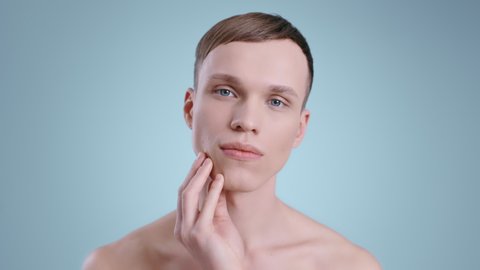 Handsome male nude model Stock Video Footage - 4K and HD Video Clips